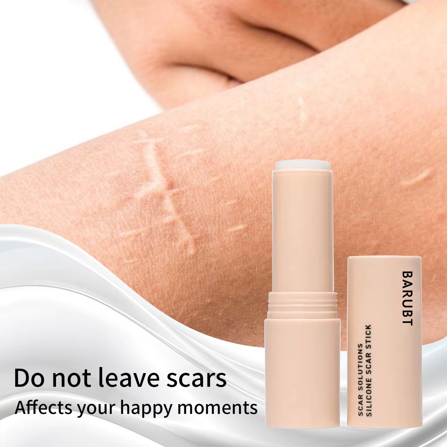Silicone Scar Stick, Scar and Skin Remodeling, Improves Texture, Soothing, Natural Recovery Formula, Body and Face Scar Stick