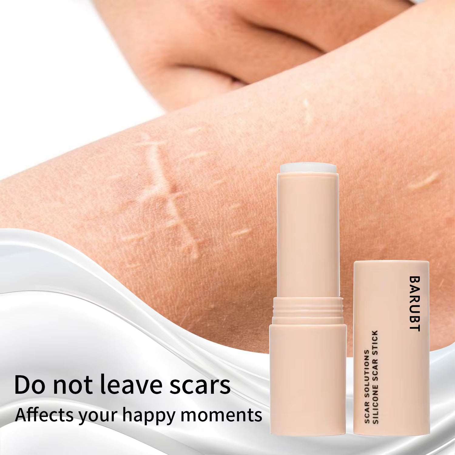 Silicone Scar Stick, Scar and Skin Remodeling, Improves Texture, Soothing, Natural Recovery Formula, Body and Face Scar Stick
